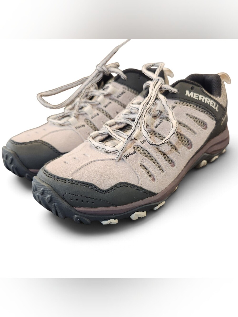 Merrell J037998 Hiking Trail Shoes Crosslander 3 Taupe/ Silver Gray Womens 8